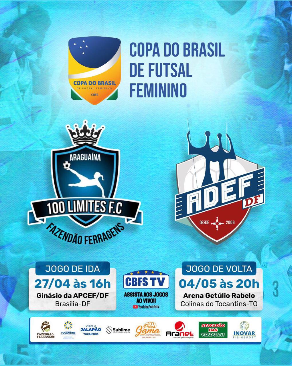 100 Limites de Araguaína represtará o Tocantins na Copa do Brasil de Futsal 2024